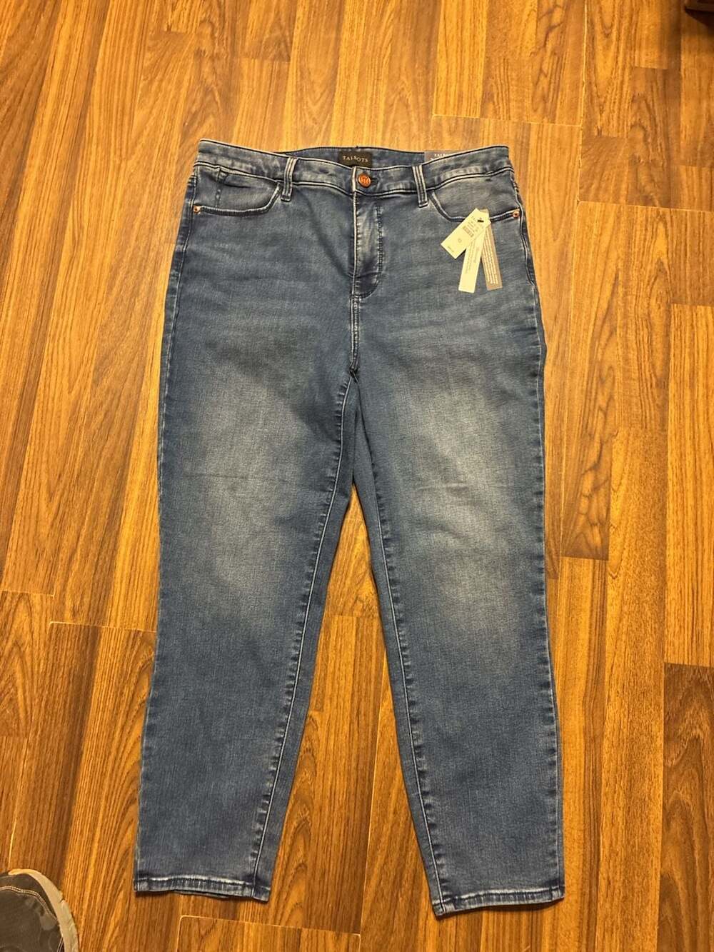 Talbots Women's Slimming Invisible Panel Medium Wash Denim Jeans, Size 10